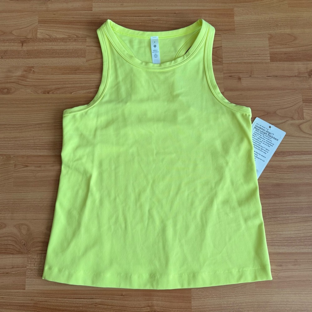 Lululemon Align Waist Length Racerback Tank Top in Electric Lemon